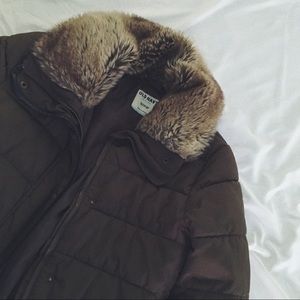 Faux fur puffer jacket 🧥